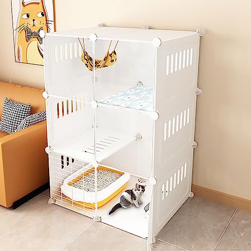 Katzenkäfig, Katzenzaun für den Innenbereich, DIY-Katzenlaufstall, Abnehmbarer Kleintierkäfig, Katzengehege, großer Auslauf, ideal für 1–3 Katzen, Kaninchen und Kleintiere (Größe: 70 x 45 x 105 cm) Katzenkäfig, Katzenzaun für den Innenbereich, DIY-Katzenlaufstall, Abnehmbarer Kleintierkäfig, Katzengehege, großer Auslauf, ideal für 1–3 Katzen, Kaninchen und Kleintiere (Größe: 70 x 45 x 105 cm) von DKSNAJ