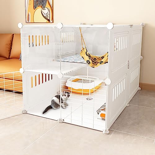 Katzenkäfig, Katzenzaun für den Innenbereich, DIY-Katzenlaufstall, Abnehmbarer Kleintierkäfig, Katzengehege, großer Auslauf, ideal für 1–3 Katzen, Kaninchen und Kleintiere (Größe: 70 x 90 x 70 cm) Katzenkäfig, Katzenzaun für den Innenbereich, DIY-Katzenlaufstall, Abnehmbarer Kleintierkäfig, Katzengehege, großer Auslauf, ideal für 1–3 Katzen, Kaninchen und Kleintiere (Größe: 70 x 90 x 70 cm) von DKSNAJ