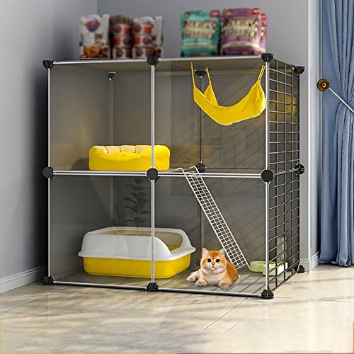 Katzenkäfig Großer Katzenkäfig Für Den Innenbereich Katzengehege Abnehmbarer DIY-Katzenlaufstall Frettchenkiste, Mit Rampenleitern Und Bett Großer Haustier-Übungsort Ideal Für 1-4 Katzen (Größe: Katzenkäfig Großer Katzenkäfig Für Den Innenbereich Katzengehege Abnehmbarer DIY-Katzenlaufstall Frettchenkiste, Mit Rampenleitern Und Bett Großer Haustier-Übungsort Ideal Für 1-4 Katzen (Größe: von DKSNAJ