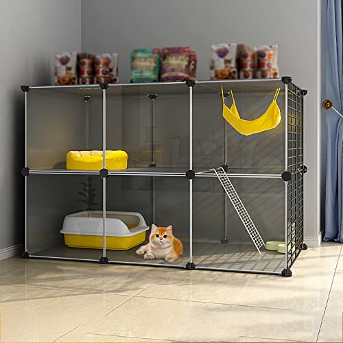 Katzenkäfig Großer Katzenkäfig Für Den Innenbereich Katzengehege Abnehmbarer DIY-Katzenlaufstall Frettchenkiste, Mit Rampenleitern Und Bett Großer Haustier-Übungsort Ideal Für 1-4 Katzen (Größe: Katzenkäfig Großer Katzenkäfig Für Den Innenbereich Katzengehege Abnehmbarer DIY-Katzenlaufstall Frettchenkiste, Mit Rampenleitern Und Bett Großer Haustier-Übungsort Ideal Für 1-4 Katzen (Größe: von DJAUYB