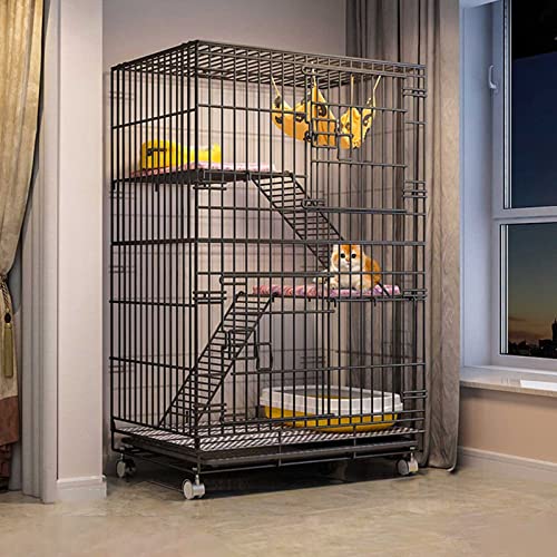Katzenkäfig - Katzenkäfig für draußen, Katzenhütte, Katzenkiste, Laufstall, Katzengehege auf Rädern, Katzenkäfig aus Metall für Kätzchen, Kleintierstall, übergroße Katzenvilla - für Kleintiere, Katzenkäfig - Katzenkäfig für draußen, Katzenhütte, Katzenkiste, Laufstall, Katzengehege auf Rädern, Katzenkäfig aus Metall für Kätzchen, Kleintierstall, übergroße Katzenvilla - für Kleintiere, von DKSNAJ