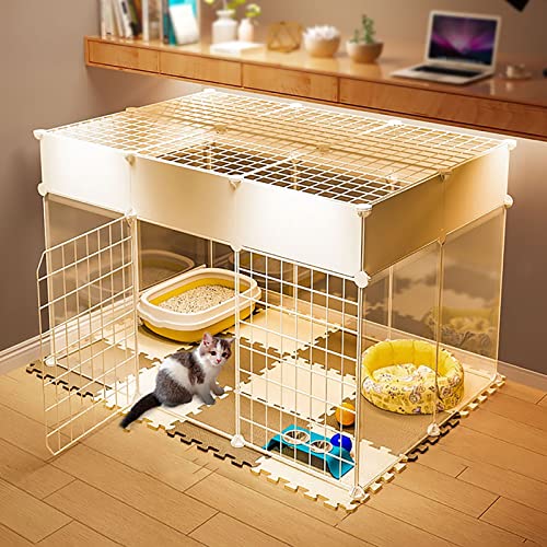 Katzenkäfig für den Innenbereich – Katzenkäfig, Katzenkiste, abnehmbarer Kleintierkäfig aus Metall, DIY-Design, Laufstall für Kätzchen, Katzengehege für den Außenbereich – für Meerschweinchen, Katzenkäfig für den Innenbereich – Katzenkäfig, Katzenkiste, abnehmbarer Kleintierkäfig aus Metall, DIY-Design, Laufstall für Kätzchen, Katzengehege für den Außenbereich – für Meerschweinchen, von DKSNAJ