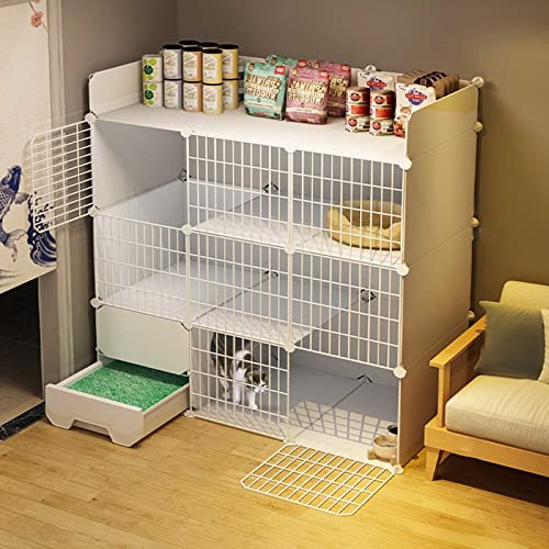 Katzenkäfige, Katzenkiste für den Innenbereich, DIY-Katzenlaufstall, Katzengehege, abnehmbare Katzenhütten aus Metall mit geschlossener Katzentoilette, Hundekisten für kleine Hunde – für Kleintiere, Katzenkäfige, Katzenkiste für den Innenbereich, DIY-Katzenlaufstall, Katzengehege, abnehmbare Katzenhütten aus Metall mit geschlossener Katzentoilette, Hundekisten für kleine Hunde – für Kleintiere, von DJAUYB