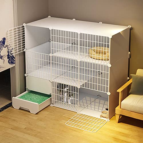 Katzenkäfige, Katzenkiste für den Innenbereich, DIY-Katzenlaufstall, Katzengehege, abnehmbare Katzenhütten aus Metall mit geschlossener Katzentoilette, Hundekisten für kleine Hunde – für Kleintiere, Katzenkäfige, Katzenkiste für den Innenbereich, DIY-Katzenlaufstall, Katzengehege, abnehmbare Katzenhütten aus Metall mit geschlossener Katzentoilette, Hundekisten für kleine Hunde – für Kleintiere, von DKSNAJ