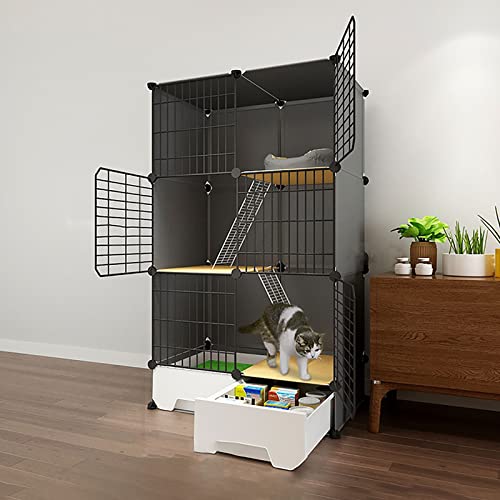 Katzenkäfige – Großer Katzenkäfig Katzenkäfige Indoor Großer Katzenlaufstall Katzenhütte Katzengehege Katzenhängematte Haustier-Laufstall Kleintiere Käfig – für Kleintiere, Welpen, Kätzchen, Häschen Katzenkäfige – Großer Katzenkäfig Katzenkäfige Indoor Großer Katzenlaufstall Katzenhütte Katzengehege Katzenhängematte Haustier-Laufstall Kleintiere Käfig – für Kleintiere, Welpen, Kätzchen, Häschen von DKSNAJ
