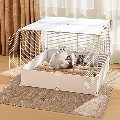 Katzenkäfige Katzengehege für den Innenbereich Katzenzwinger Kätzchenlaufstall Hundekisten für große Hunde Frettchenkäfig Haustierlaufstall für den Innen-/Außenbereich - Großer Auslaufbereich Ideal Katzenkäfige Katzengehege für den Innenbereich Katzenzwinger Kätzchenlaufstall Hundekisten für große Hunde Frettchenkäfig Haustierlaufstall für den Innen-/Außenbereich - Großer Auslaufbereich Ideal von DKSNAJ