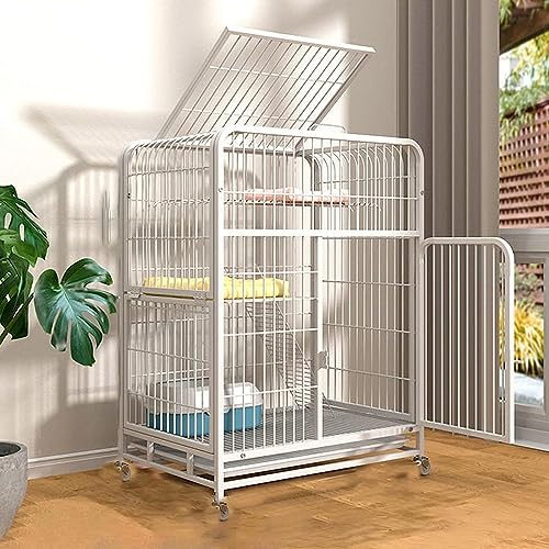 Laufställe für Kleintiere, Frettchenkäfig, Katzenlaufstall | Katzenkäfig, Katzenlaufstall für den Innenbereich, Metalldrahtzwinger, 2 Vordertüren/Futterspender/Räder, für drinnen und draußen (Größe: Laufställe für Kleintiere, Frettchenkäfig, Katzenlaufstall | Katzenkäfig, Katzenlaufstall für den Innenbereich, Metalldrahtzwinger, 2 Vordertüren/Futterspender/Räder, für drinnen und draußen (Größe: von DKSNAJ