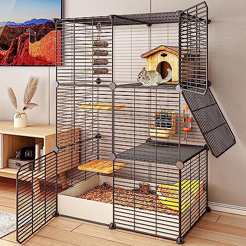 Laufställe für Kleintiere, Haustierkäfig, Haustierkäfige für Kleintiere, Hasenkäfig, Chinchillakäfig, erweiterbarer Laufstall für Kleintiere, DIY-Metallgitter (Größe: 75 x 37 x 37 cm, Farbe: 8 Stück) Laufställe für Kleintiere, Haustierkäfig, Haustierkäfige für Kleintiere, Hasenkäfig, Chinchillakäfig, erweiterbarer Laufstall für Kleintiere, DIY-Metallgitter (Größe: 75 x 37 x 37 cm, Farbe: 8 Stück) von DKSNAJ