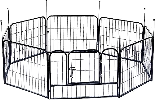Laufställe für Kleintiere, Hundegehege – Hundelaufstall, Haustierlaufstall, Hunde-/Katzenlaufstall, Welpenlaufstall, Welpenbereich, zusammenklappbarer Auslaufkäfig, Metallzaun (Größe: 79 x 59 cm, Laufställe für Kleintiere, Hundegehege – Hundelaufstall, Haustierlaufstall, Hunde-/Katzenlaufstall, Welpenlaufstall, Welpenbereich, zusammenklappbarer Auslaufkäfig, Metallzaun (Größe: 79 x 59 cm, von DKSNAJ