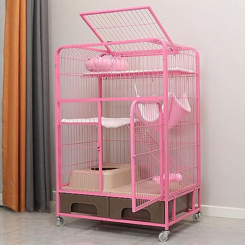 Laufställe für Kleintiere, Katzenkäfig, Katzenlaufstall – Frettchenkäfig, Katzenkäfig mit Katzentoilette, Katzenkäfig-Hängematte, Katzenkäfige für den Innenbereich, Gehege auf Rädern (Größe: Paket Laufställe für Kleintiere, Katzenkäfig, Katzenlaufstall – Frettchenkäfig, Katzenkäfig mit Katzentoilette, Katzenkäfig-Hängematte, Katzenkäfige für den Innenbereich, Gehege auf Rädern (Größe: Paket von DKSNAJ