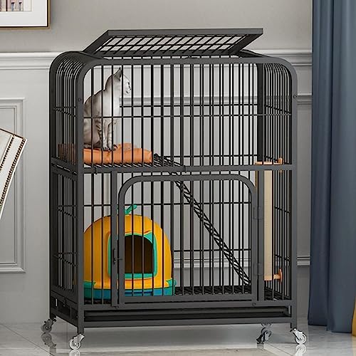 Laufställe für Kleintiere, Katzenkäfig, große Katzenkäfige für den Innenbereich mit Katzentoilette, Katzenkäfige für den Innenbereich, Gehege auf Rädern für Kätzchen, Meerschweinchen (Größe: 78 x 55 x Laufställe für Kleintiere, Katzenkäfig, große Katzenkäfige für den Innenbereich mit Katzentoilette, Katzenkäfige für den Innenbereich, Gehege auf Rädern für Kätzchen, Meerschweinchen (Größe: 78 x 55 x von DKSNAJ