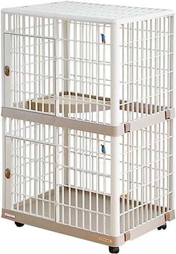 Laufställe für Kleintiere, Katzenkäfig – Katzenkäfige für den Innenbereich auf Rädern, multifunktionales Katzenhaus, Katzenkäfig-Zubehörset, 5-teilig (Farbe: Standard) Wisdom von DKSNAJ