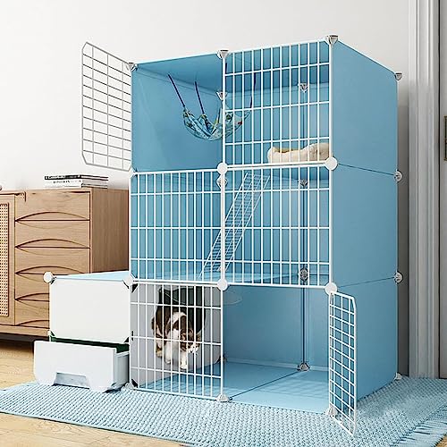 Laufställe für Kleintiere, Katzenkäfige für den Innenbereich, Katzenkäfige für den Innenbereich, Katzengehege für den Außenbereich mit Katzentoilette, Abnehmbarer DIY-Katzenlaufstall (Größe: 111 x 49 Laufställe für Kleintiere, Katzenkäfige für den Innenbereich, Katzenkäfige für den Innenbereich, Katzengehege für den Außenbereich mit Katzentoilette, Abnehmbarer DIY-Katzenlaufstall (Größe: 111 x 49 von DKSNAJ