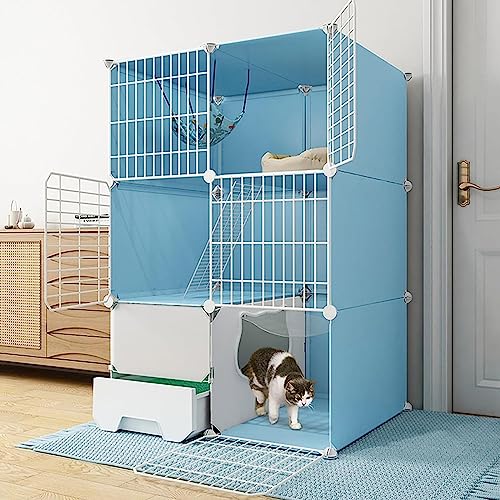 Laufställe für Kleintiere, Katzenkäfige für den Innenbereich, Katzenkäfige für den Innenbereich, Katzengehege für den Außenbereich mit Katzentoilette, Abnehmbarer DIY-Katzenlaufstall (Größe: 75 x 49 Laufställe für Kleintiere, Katzenkäfige für den Innenbereich, Katzenkäfige für den Innenbereich, Katzengehege für den Außenbereich mit Katzentoilette, Abnehmbarer DIY-Katzenlaufstall (Größe: 75 x 49 von DKSNAJ