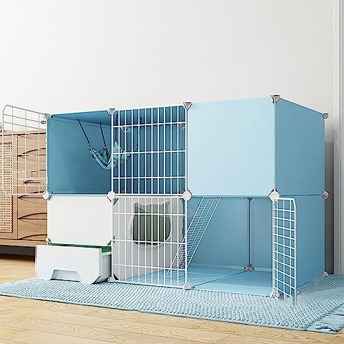 Laufställe für Kleintiere, Katzenkäfige für den Innenbereich, Katzenkäfige für den Innenbereich, Katzengehege für den Außenbereich mit Katzentoilette, Abnehmbarer DIY-Katzenlaufstall (Größe: 111 x 49 Laufställe für Kleintiere, Katzenkäfige für den Innenbereich, Katzenkäfige für den Innenbereich, Katzengehege für den Außenbereich mit Katzentoilette, Abnehmbarer DIY-Katzenlaufstall (Größe: 111 x 49 von DKSNAJ