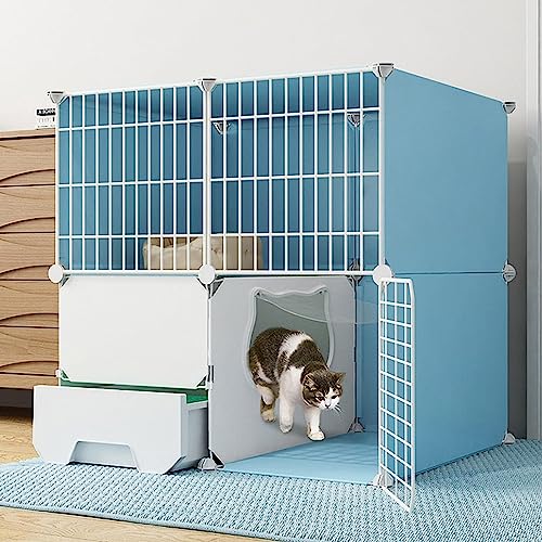 Laufställe für Kleintiere, Katzenkäfige für den Innenbereich, Katzenkäfige für den Innenbereich, Katzengehege für den Außenbereich mit Katzentoilette, abnehmbarer DIY-Katzenlaufstall (Größe: 75 x 49 x Laufställe für Kleintiere, Katzenkäfige für den Innenbereich, Katzenkäfige für den Innenbereich, Katzengehege für den Außenbereich mit Katzentoilette, abnehmbarer DIY-Katzenlaufstall (Größe: 75 x 49 x von DKSNAJ