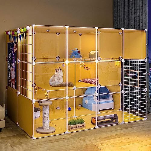 Laufställe für Kleintiere, Katzenlaufstall, Katzenkäfige, Panorama-Katzenvilla für den Innenbereich, abnehmbarer Metalldraht, langlebiger DIY-Großraum-Übungsort für den Innenbereich (Größe: 105 x 90 x Laufställe für Kleintiere, Katzenlaufstall, Katzenkäfige, Panorama-Katzenvilla für den Innenbereich, abnehmbarer Metalldraht, langlebiger DIY-Großraum-Übungsort für den Innenbereich (Größe: 105 x 90 x von DJAUYB