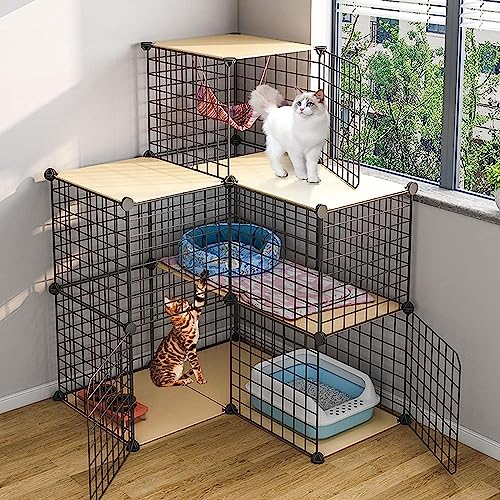 Laufställe für Kleintiere, Laufstall für Katzen – Frettchenkäfig, Katzengehege, Aufbewahrung aus Metalldrahtgittern, Regale mit Lagerbehältern, modulares Bücherregal, Schrank (Größe: C3-75 * 75 * 109 Laufställe für Kleintiere, Laufstall für Katzen – Frettchenkäfig, Katzengehege, Aufbewahrung aus Metalldrahtgittern, Regale mit Lagerbehältern, modulares Bücherregal, Schrank (Größe: C3-75 * 75 * 109 von DKSNAJ