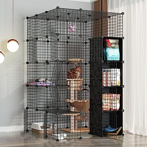 Laufställe für Kleintiere, Laufstall für Katzen – Katzenkäfig, Hundekäfige, Haustierkäfige für Katzen, DIY-Laufstall für Haustiere, Trainingskäfig mit Hofzaun und Tür für kleine Haustiere (Größe: 147 Laufställe für Kleintiere, Laufstall für Katzen – Katzenkäfig, Hundekäfige, Haustierkäfige für Katzen, DIY-Laufstall für Haustiere, Trainingskäfig mit Hofzaun und Tür für kleine Haustiere (Größe: 147 von DKSNAJ
