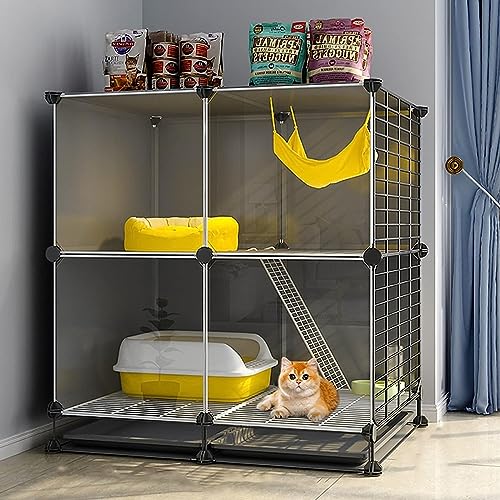 Laufställe für Kleintiere DIY-Laufstall für Haustiere, Laufstall für Frettchenkäfige, Katzenlaufstall, abnehmbare Metalldrahtzwinger für 1–2 Katzen mit Tablett zur einfachen Reinigung (Größe: 72 x 47 Laufställe für Kleintiere DIY-Laufstall für Haustiere, Laufstall für Frettchenkäfige, Katzenlaufstall, abnehmbare Metalldrahtzwinger für 1–2 Katzen mit Tablett zur einfachen Reinigung (Größe: 72 x 47 von DKSNAJ
