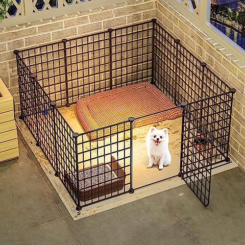 Laufstall für Kleintiere, Katzenlaufstall, Hundegehege für den Innenbereich, Haustierlaufstall, DIY-Kleintierkäfig für den Innen- und Außenbereich, Metalldrahtzaun mit Tür (Größe: 75 x 111 x 47 cm) Laufstall für Kleintiere, Katzenlaufstall, Hundegehege für den Innenbereich, Haustierlaufstall, DIY-Kleintierkäfig für den Innen- und Außenbereich, Metalldrahtzaun mit Tür (Größe: 75 x 111 x 47 cm) von DKSNAJ