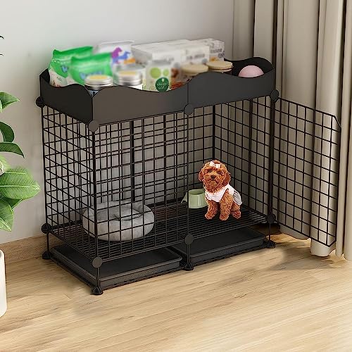 Laufstall für Kleintiere, Laufstall für Hunde, Kisten, Zwinger, Hundelaufstall mit Sockel, robuster Laufstall für Welpen, Faltbarer Laufstall für Haustiere, Hunde, Katzen, Welpen (Farbe: C3) Wisdom von DKSNAJ