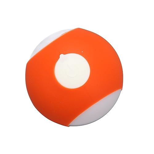 DKaony Automatisches Katzen-Ballspielzeug, Bissfester Katzenspielzeugball, 360 Grad Rollend, Integrierter Intelligenter Sensor, USB-Aufladung mit Feder für Heimtierbedarf (Orange) von DKaony