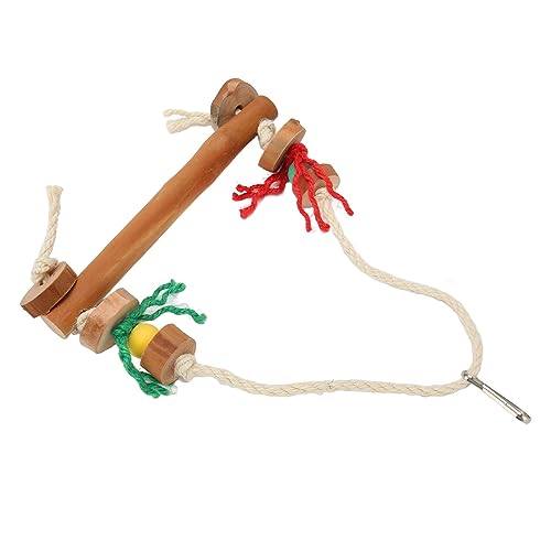 Vogel-Kauschaukel-Spielzeug, Multifunktionales Hängendes Vogelseil-Schaukelspielzeug für Papageien-Balkon-Innenhof von DKaony