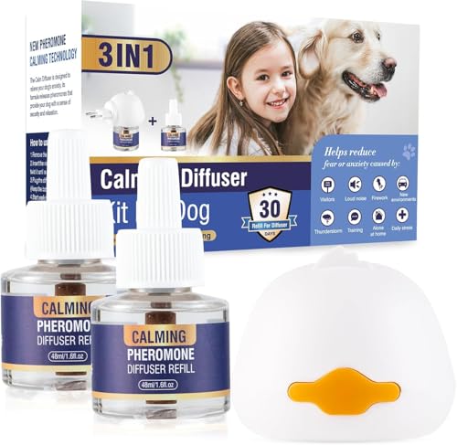 DKundZH Hund Beruhigungs-Diffusor Set, 3-in-1 Pheromon Kit zur Reduktion von Angstzuständen DKundZH Hund Beruhigungs-Diffusor Set, 3-in-1 Pheromon Kit zur Reduktion von Angstzuständen von DKundZH