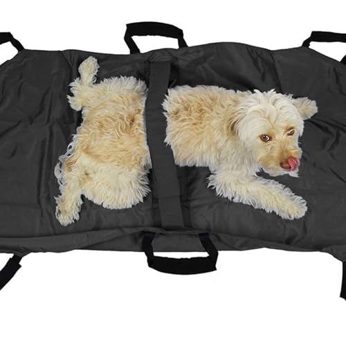 Haustiertrage, Faltbare Weiche Tiertrage, Nylon Faltbare Notfall-Tiertransporttrage Haustierhunde-Transporttrage Für Hunde Und Andere Tiere,Black von DLAZUM
