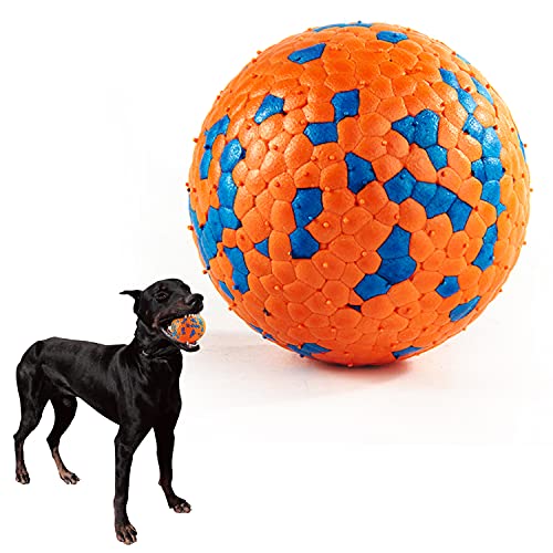 DLDER Hundebälle für aggressive Kauer, unzerstörbarer Hüpfball, leicht und schwimmend, langlebiger Kauball für große und mittelgroße Hunde zum Apportieren und Spielen. von DLDER