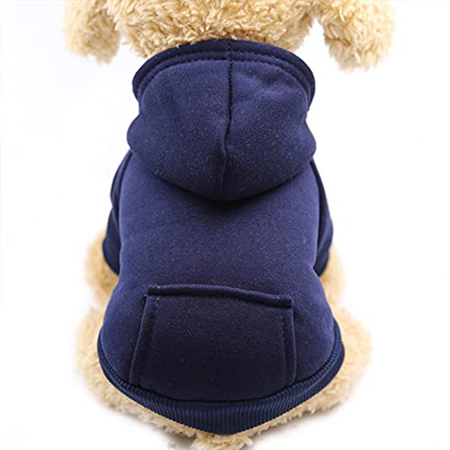 1 Stück Haustier Hund Kleidung Für Kleine Hunde Kleidung Warme Kleidung-NavyBlue,XS von DLKSH