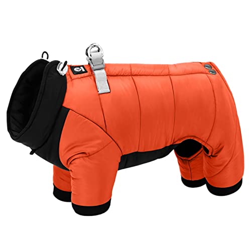 1 x wasserdichter Wintermantel für Hunde, dick, warm, Orange, Größe XXL von DLKSH