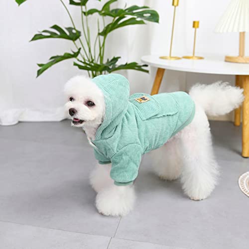 Hundebekleidung für kleine Hunde, Fleece, warm, Größe XL, Grün, 1 Stück von DLKSH