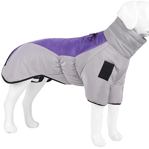 Hundebekleidung für mittelgroße und große Hunde, winddicht, Violett, Größe 3XL, 1 Stück von DLKSH