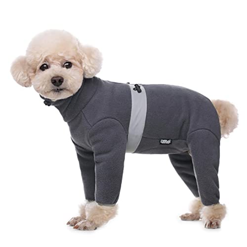 Winterkleidung für kleine Hunde, weich, warm, Polar-Dunkelgrau, XL, 1 Stück von DLKSH