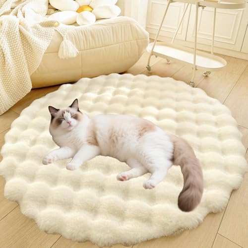 DLLDLGG Deluxe-Hundebett aus Plüsch, Waschbare, Weiche, Zottelige, Runde Katzenschlafmatte, Katzenbedarf für Haustiere, rutschfeste Teppiche für Wohnzimmer und Schlafzimmer DLLDLGG Deluxe-Hundebett aus Plüsch, Waschbare, Weiche, Zottelige, Runde Katzenschlafmatte, Katzenbedarf für Haustiere, rutschfeste Teppiche für Wohnzimmer und Schlafzimmer von DLLDLGG