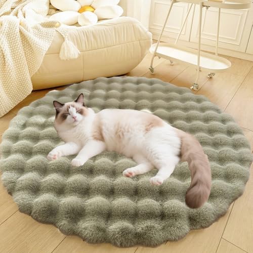DLLDLGG Deluxe-Hundebett aus Plüsch, Waschbare, Weiche, Zottelige, Runde Katzenschlafmatte, Katzenbedarf für Haustiere, rutschfeste Teppiche für Wohnzimmer und Schlafzimmer DLLDLGG Deluxe-Hundebett aus Plüsch, Waschbare, Weiche, Zottelige, Runde Katzenschlafmatte, Katzenbedarf für Haustiere, rutschfeste Teppiche für Wohnzimmer und Schlafzimmer von DLLDLGG