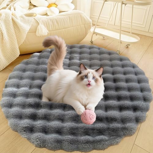 DLLDLGG Warme Katzenbettunterlage für Den Winter, Schlafmatte für Katzen und Hunde, Waschbar, rutschfeste Unterseite, Flauschiger Kunstfell-Teppich für Schlafzimmer Nachttisch Boden Wohnzimmer DLLDLGG Warme Katzenbettunterlage für Den Winter, Schlafmatte für Katzen und Hunde, Waschbar, rutschfeste Unterseite, Flauschiger Kunstfell-Teppich für Schlafzimmer Nachttisch Boden Wohnzimmer von DLLDLGG