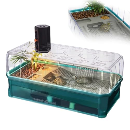 Wasserschildkröten-Tank-Lebensraum-Set, verbessert die Interaktion mit 360°-Sichtung, eigenständige Filtration, kreative Zone, mit Filter, Heizlampe, Pflanzstein, bequemer Wasserwechsel Wasserschildkröten-Tank-Lebensraum-Set, verbessert die Interaktion mit 360°-Sichtung, eigenständige Filtration, kreative Zone, mit Filter, Heizlampe, Pflanzstein, bequemer Wasserwechsel von DLNTXFDG