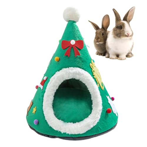Weihnachtsbaum Katzenhütte, Tragbares rotes Haustierhöhlenbett, niedliches Katzenbett mit Weihnachtsbaum-Design, bequemes Dreieck-Katzenbett, Weihnachts-Haustierhöhlenbett für Kätzchen Weihnachtsbaum Katzenhütte, Tragbares rotes Haustierhöhlenbett, niedliches Katzenbett mit Weihnachtsbaum-Design, bequemes Dreieck-Katzenbett, Weihnachts-Haustierhöhlenbett für Kätzchen von DLSIN