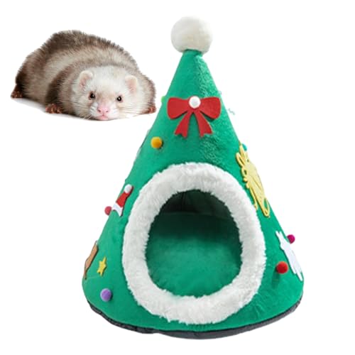 Weihnachtsbaum Katzenhütte, Tragbares rotes Haustierhöhlenbett, niedliches Katzenbett mit Weihnachtsbaum-Design, bequemes Dreieck-Katzenbett, Weihnachts-Haustierhöhlenbett für Kätzchen Weihnachtsbaum Katzenhütte, Tragbares rotes Haustierhöhlenbett, niedliches Katzenbett mit Weihnachtsbaum-Design, bequemes Dreieck-Katzenbett, Weihnachts-Haustierhöhlenbett für Kätzchen von DLSIN