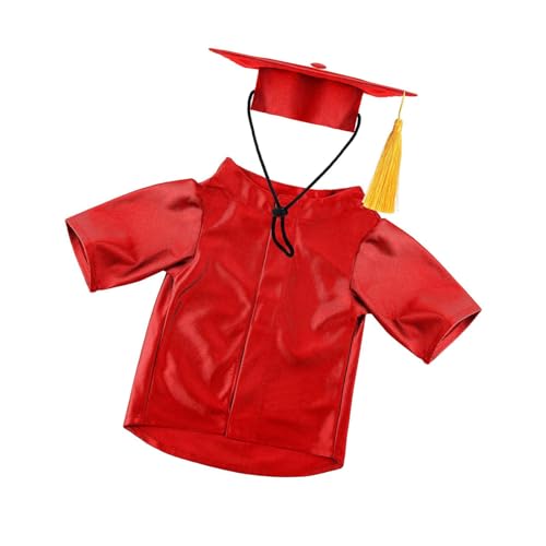 Haustier-Kostüm-Set mit Hut und Kleid, Polyester, waschbar, Hunde-Shirt für Partys von DLUKENY