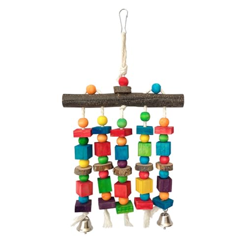 Multifunktionales Spielzeug für Papageien, Krallen-Spielzeug mit Kletterstange und zufälliger Farbe, kaubarer Block für Käfigunterhaltung, Naturholz, Vogelaktivitätsständer Multifunktionales Spielzeug für Papageien, Krallen-Spielzeug mit Kletterstange und zufälliger Farbe, kaubarer Block für Käfigunterhaltung, Naturholz, Vogelaktivitätsständer von DLUKENY