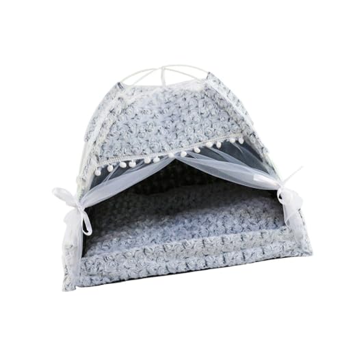 Pet Tipi Zelt Abnehmbares Plushie Haustierzelt Hund Kätzchen Bett Bequemer Privater Platz für Kleintiere Pet Tipi Zelt Abnehmbares Plushie Haustierzelt Hund Kätzchen Bett Bequemer Privater Platz für Kleintiere von DLUKENY