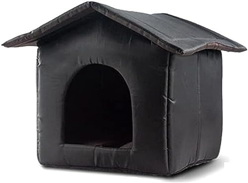 Faltbares Katzenhaus im Freien, wasserdichtes Haustierhaus for Höhlennest mit Haustierunterlage, Hundekatzenbett, Zeltzubehör (Color : D, Size : M) von DLUXCA