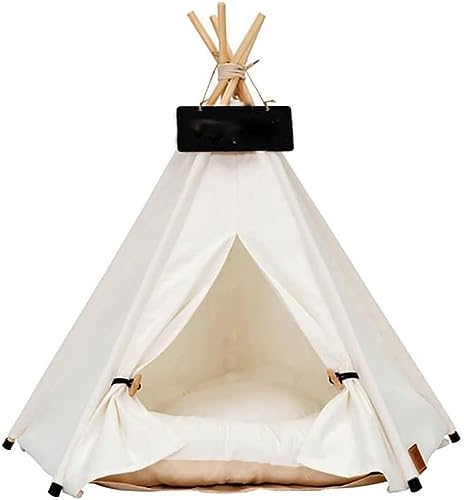 Haustier-Zelthaus, Katzenbett, tragbares Tipi mit verfügbar for Hunde- und Welpenausflüge im Innen- und Außenbereich (Color : A, Size : 40X40X50CM) von DLUXCA