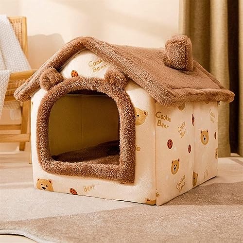 Weiche Katze Bett Haus Hund Katze Winter Haus Abnehmbare Kissen Geschlossenen Haustier Zelt for Kätzchen Welpen Liefert (Color : 3-Pack, Size : M(Within 7.5KG)) von DLUXCA