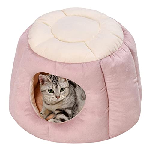 Winter Warmes Hundehaus Haustiernest Katzen Schlafsack Tiefschlaf Halbgeschlossenes Katzenzelt Katzenbett (Color : Argento, Size : 40x32cm) von DLUXCA