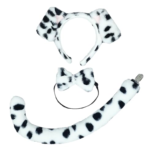 Hundeohren, Stirnband und Schwanz, Hunde-Stirnband, Fliege, Schwanz, Kostüm-Zubehör-Set für Erwachsene Hundeohren, Stirnband und Schwanz, Hunde-Stirnband, Fliege, Schwanz, Kostüm-Zubehör-Set für Erwachsene von DMAIS